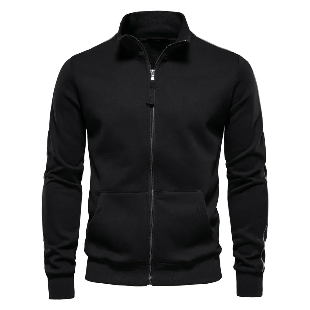 AIOPESON Cotton-Blend Zip-Up Sweatshirts - ShopHub