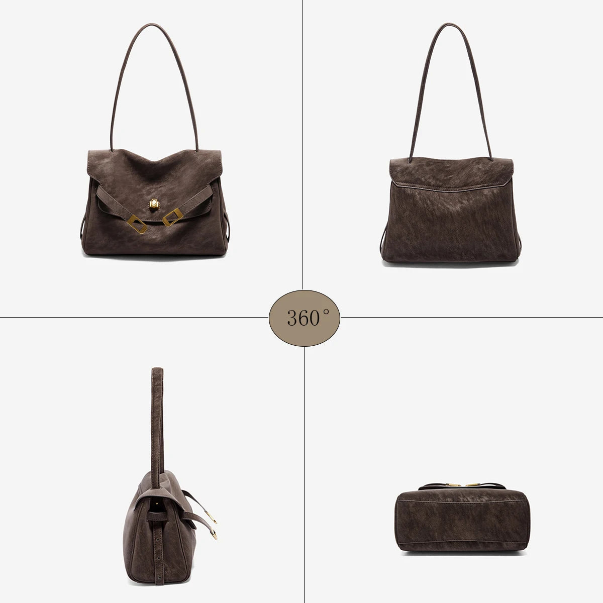 FOXER Women's Leather Shoulder Tote Bag