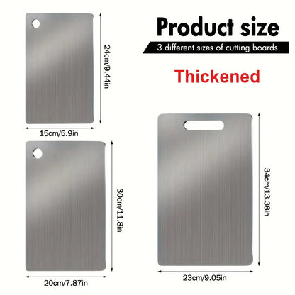 3-PC Thick Stainless Steel Cutting Boards