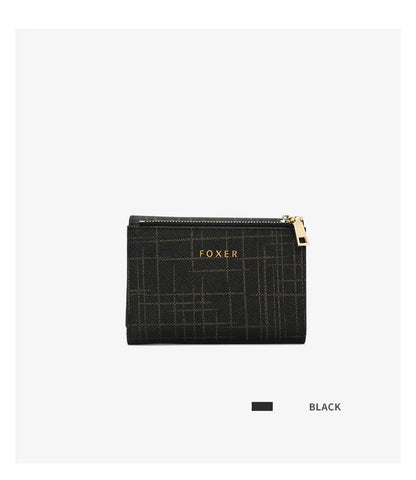FOXER Women's Short Wallet – Premium Split Leather Design