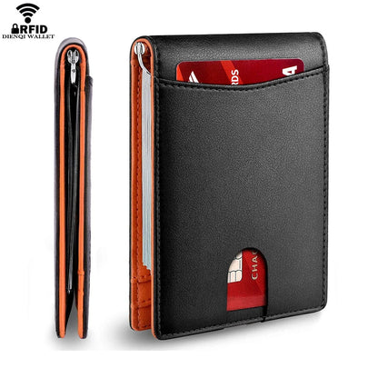 Rfid Carbon Fiber Men Wallets Man Card Holder Money Bag Slim Thin Mini Wallet Male Small Short Purse Black Walet Billfold Vallet