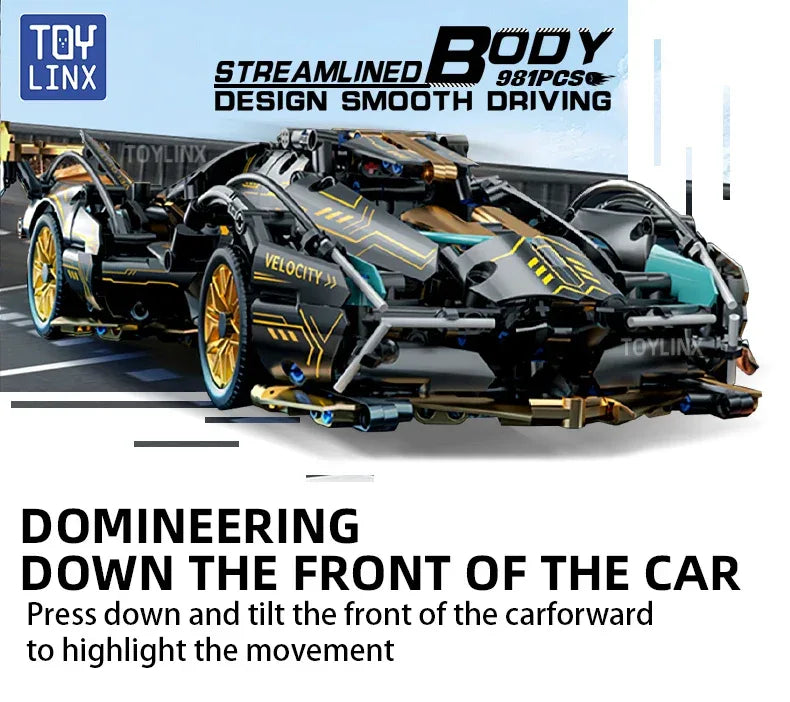 TOYLINX 1:14 Supercar Building Block Toy - ShopHub