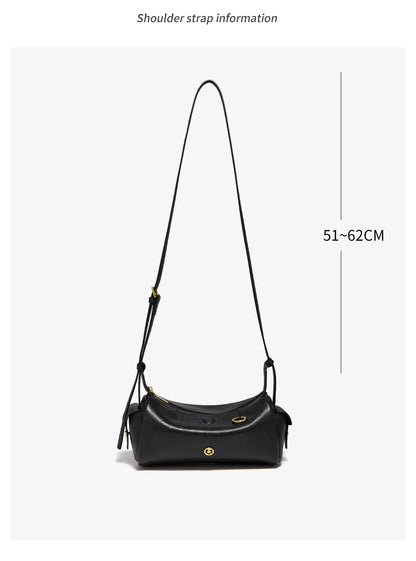 FOXER 2026 New Spring Women's Shoulder Bag Genuine Leather Cylinder Crossbody Bag Lightweight & Durable Bag for Travel & Daily