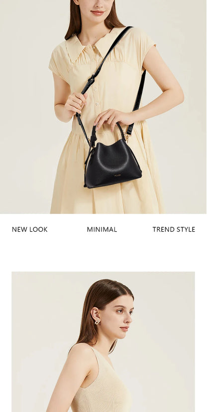 FOXER Brand Women's Top-handle Bucket Bag  2026 New Trendy Hot Selling Fashion Versatile Female Shoulder Crossbody Bag Purse