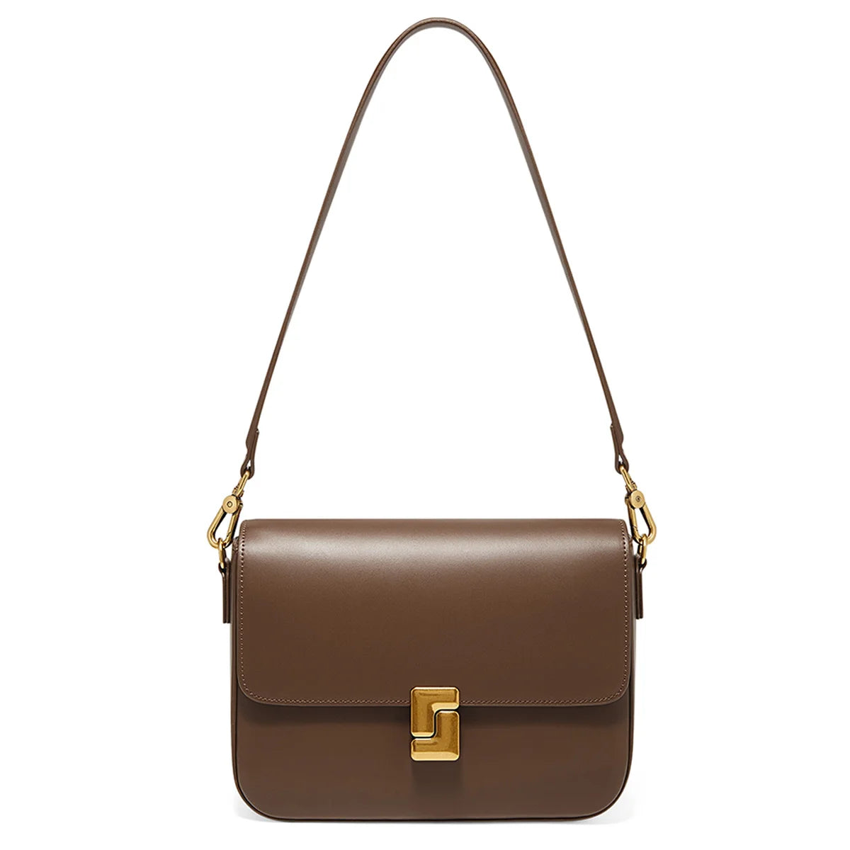 FOXER New Women's Shoulder Bag Split Leather Classic Fashion Square Bag Light Luxury Lady Crossbody Bag Gift for Women