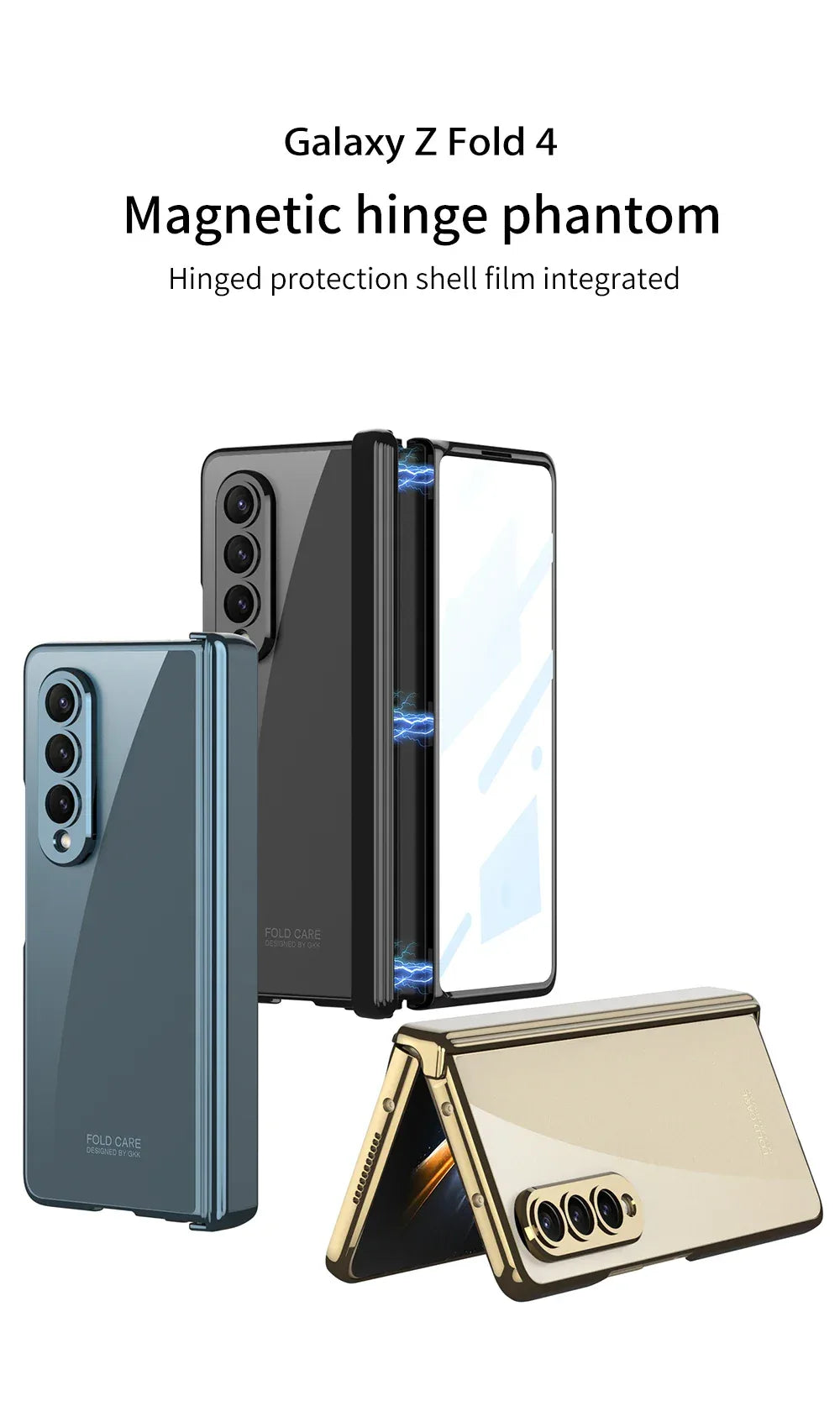 GKK Magnetic Hinge Outer Glass Case for Galaxy Z Fold 4 & 5 - ShopHub