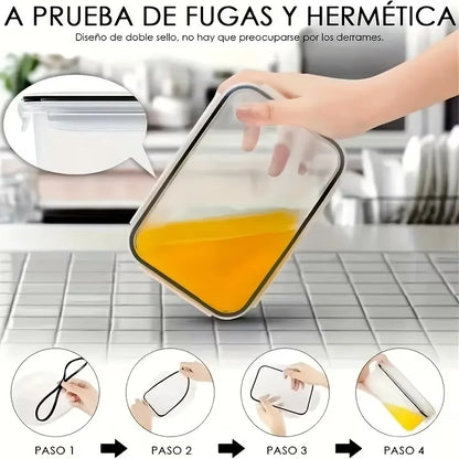 4-Piece Clear Food Storage Containers with Snap Lids