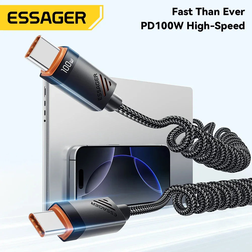Essager Car Spring Type C Cable - ShopHub