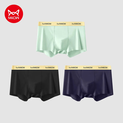 MiiOW Silky Ice Silk Men Boxers - 3Pcs
