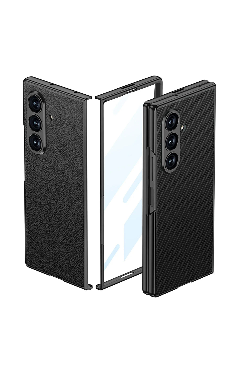 Luxury Plain PU Leather Case for Samsung Galaxy Z Fold 7 - ShopHub