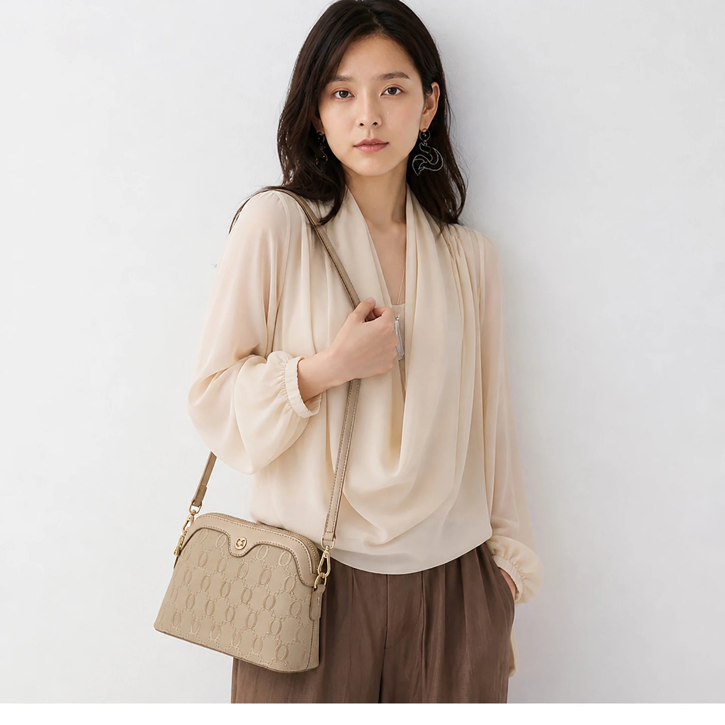 FOXER Luxury Embossed Crossbody Bag