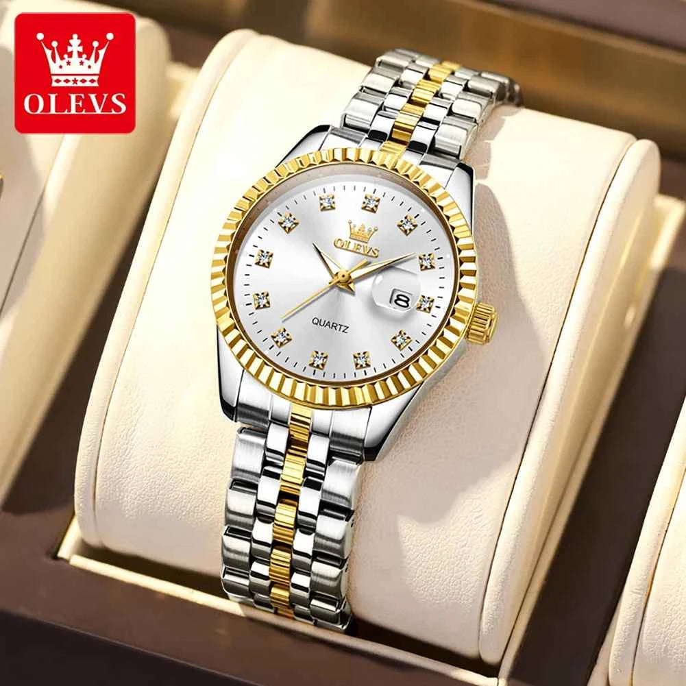 OLEVS 5526 Waterproof Watch for Men and Women - Luminous Quartz Wristwatch with Calendar - Fashionable Date Gift