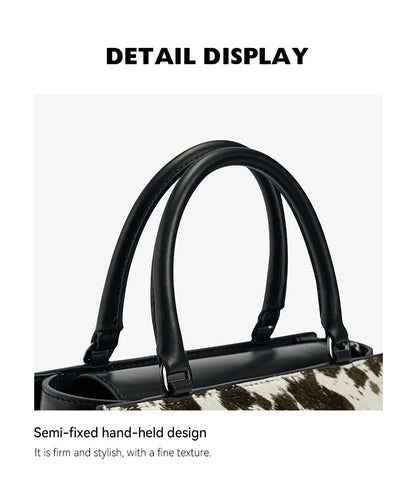 BAFELLI Real Fur & Leather Leopard Crossbody Bag