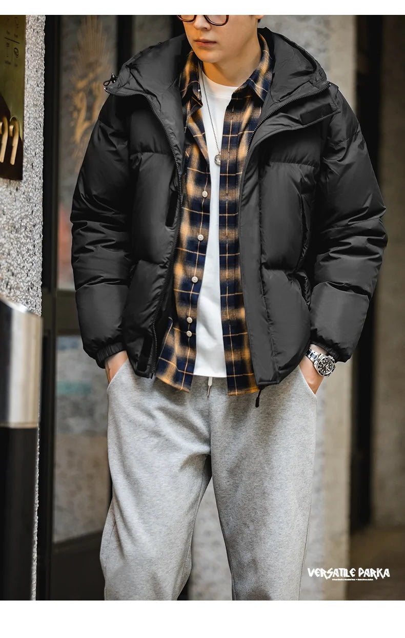 Maden Men's Winter Detachable Sleeves Down Jacket – Two Jackets in One
