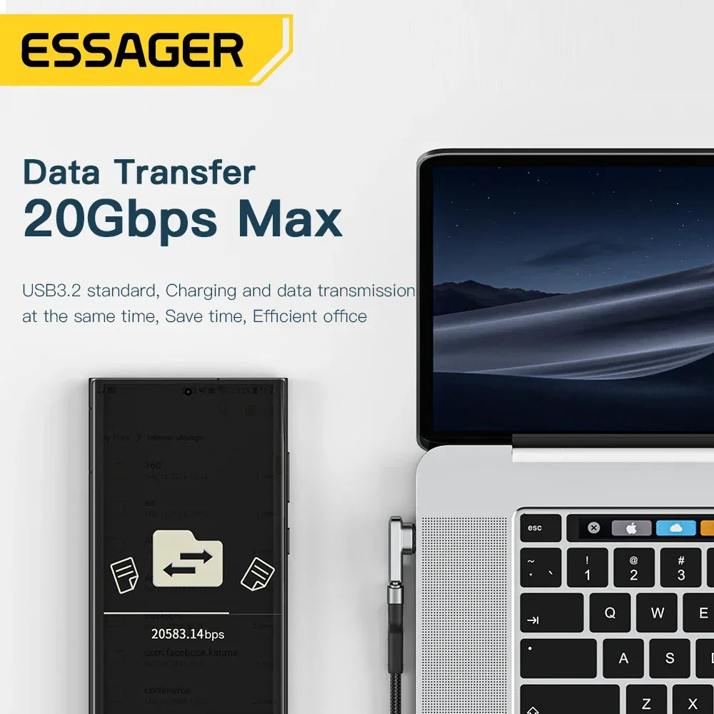 Essager PD 100W Magnetic USB C OTG Adapter - ShopHub