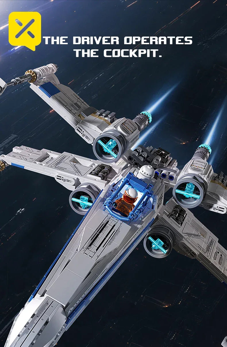 TOYLINX Space Fighter Jet DIY Model With 1271PCS - ShopHub