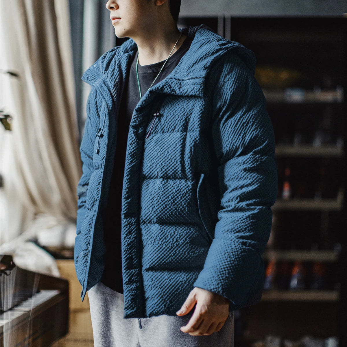 Maden Casual Men's 90% White Duck Down Jacket