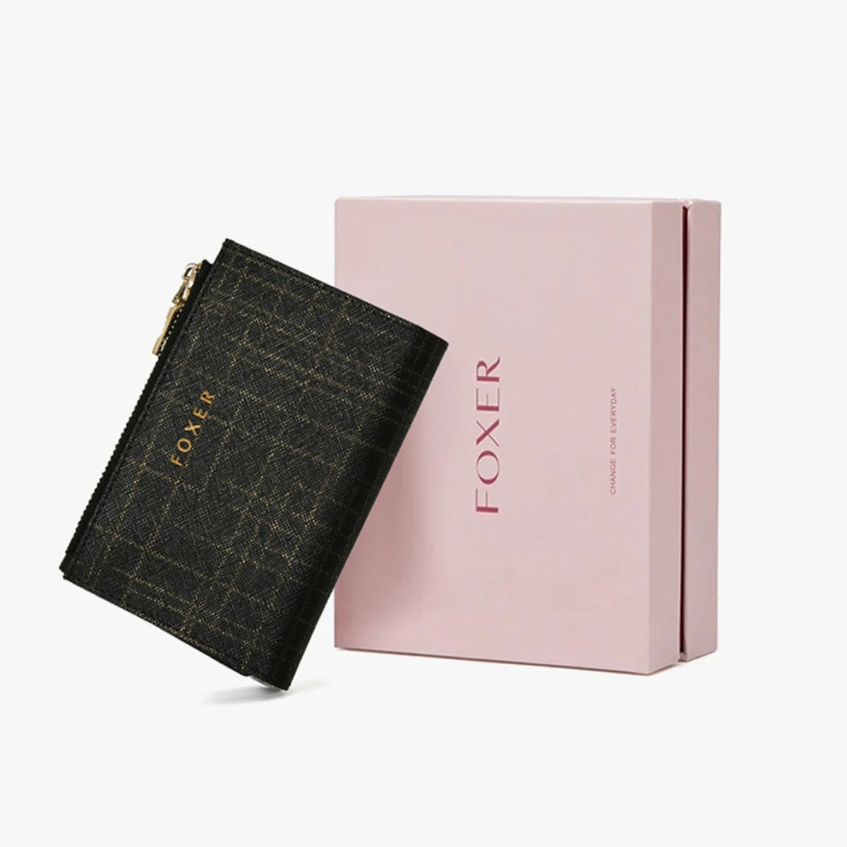 FOXER Women's Short Wallet – Premium Split Leather Design