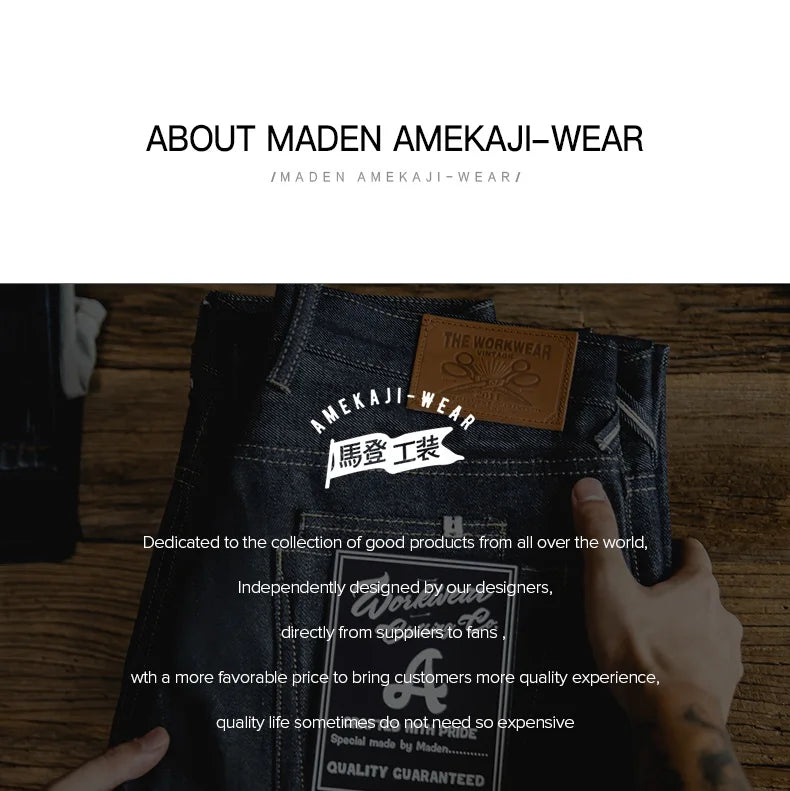 Maden Vintage 13.5oz Heavyweight Selvedge Raw Denim Jeans