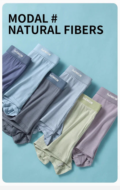 MiiOW Antibacterial Modal Men Underwear - 3 Pcs Breathable Boxers