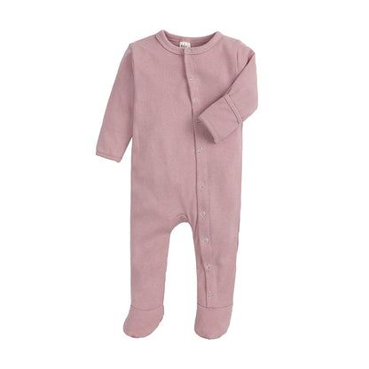 Kids Tales Tiny Steps Ribbed Cotton Footed Baby Romper