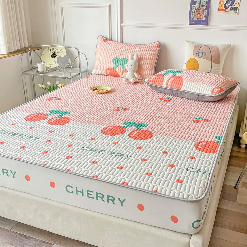 Cooling summer mattress pad and pillowcase set by ShopHub NZ, designed for comfortable, restful sleep.