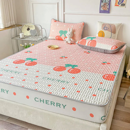 Cooling summer mattress pad and pillowcase set by ShopHub NZ, designed for comfortable, restful sleep.