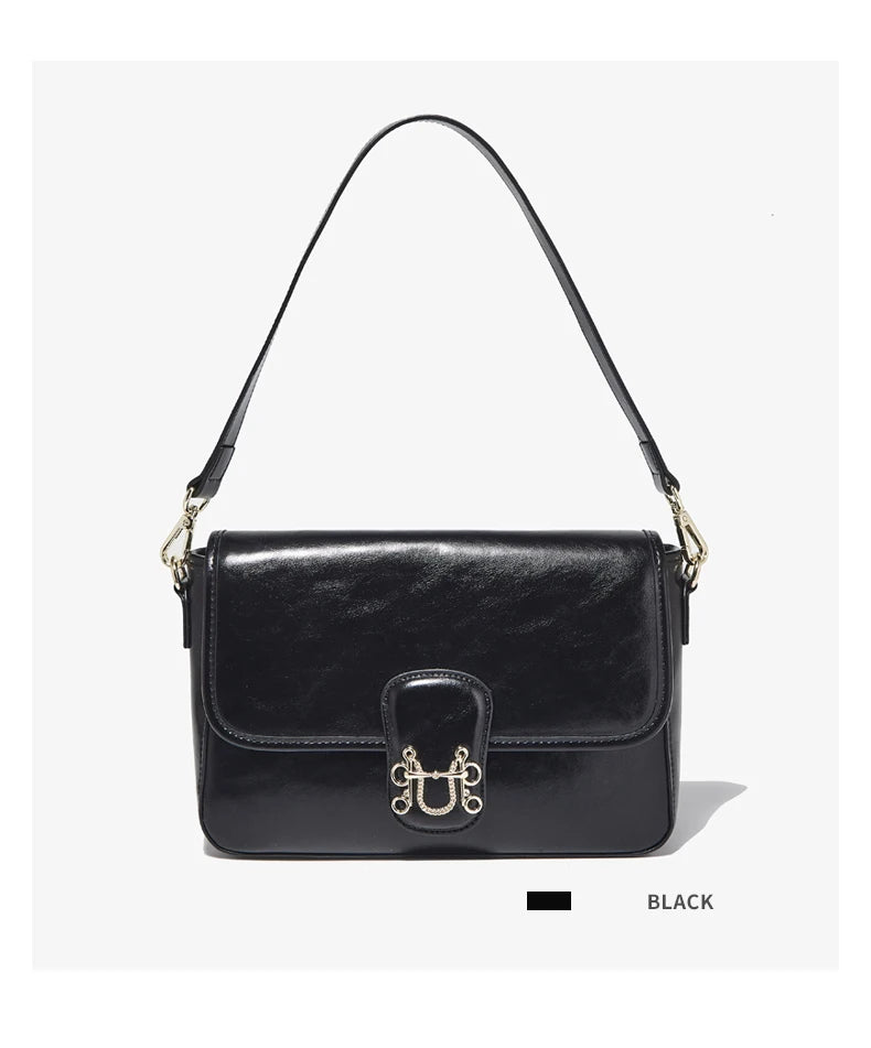 FOXER Split Cowhide Leather Crossbody Bag