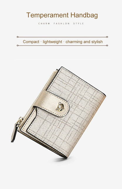 FOXER Cowhide Leather Women's Short Wallet