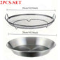 Stainless Steel Cooling Rack & Tray, Kitchen Tools, Kitchen Items & Accessories, Multifunctional for Frying & Barbecue
