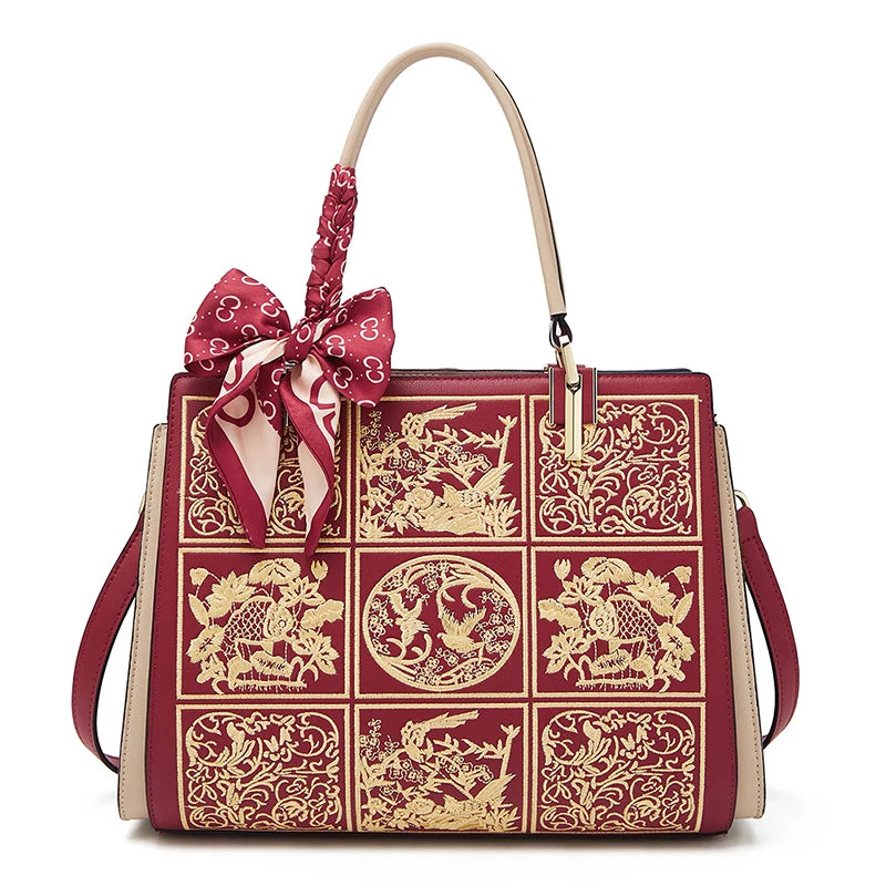 FOXER Split Leather Large Tote Handbag