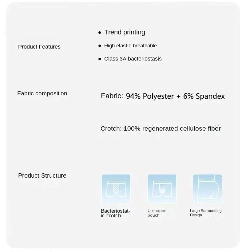 Men's 4 Pack Ice Silk Boxer Shorts - ShopHub