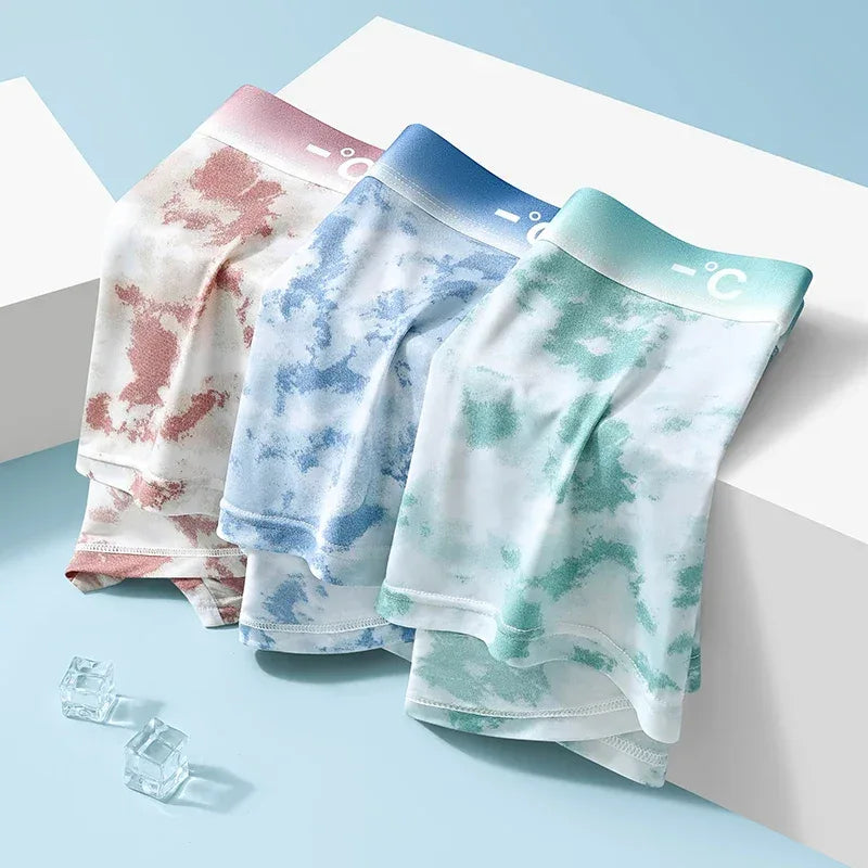 4 Pack Men's Ice Silk Boxer Shorts - ShopHub