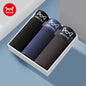MiiOW 3Pcs Men's Cotton Boxer Shorts Antibacterial Breathable Underwear