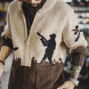 MADEN Heritage Embroidered Zip-Up Cardigan