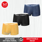 MiiOW Ice Silk Men Underwear - 3Pcs Sexy Mesh Breathable Boxer Shorts