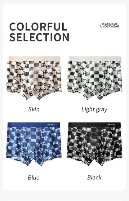 MiiOW Men’s Modal Antibacterial Underwear - Ultimate Comfort 3Pcs Cotton Boxer Briefs