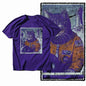 G49 Purple Big Size Cool 100% Cotton  Men's Cat Printed Graphic T-shirt |  Streetwear O-neck men's Tee Tshirt