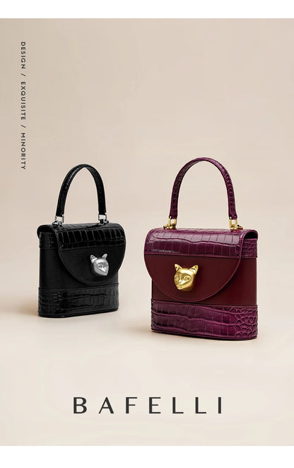 BAFELLI Crocodile-Grain Leather Bucket Bag