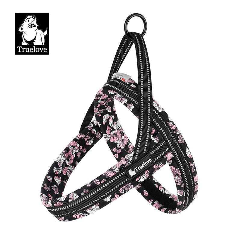 Truelove Floral Printing Mesh Padded Harness – Comfort and Style for Every Dog