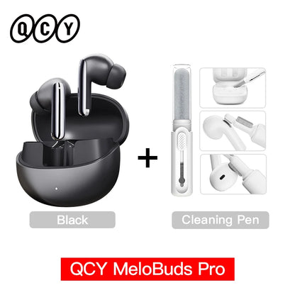 QCY MeloBuds Pro Earphones with 46dB ANC, Hi-Res LDAC, Bluetooth 5.3, 6 Mic Multipoint Connection, In-Ear Detection - ShopHub