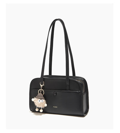 FOXER Female Shoulder Bag PU Leather Cross Body Bag 2026 New Fashion Messenger Bag Large Capacity Commute Daliy