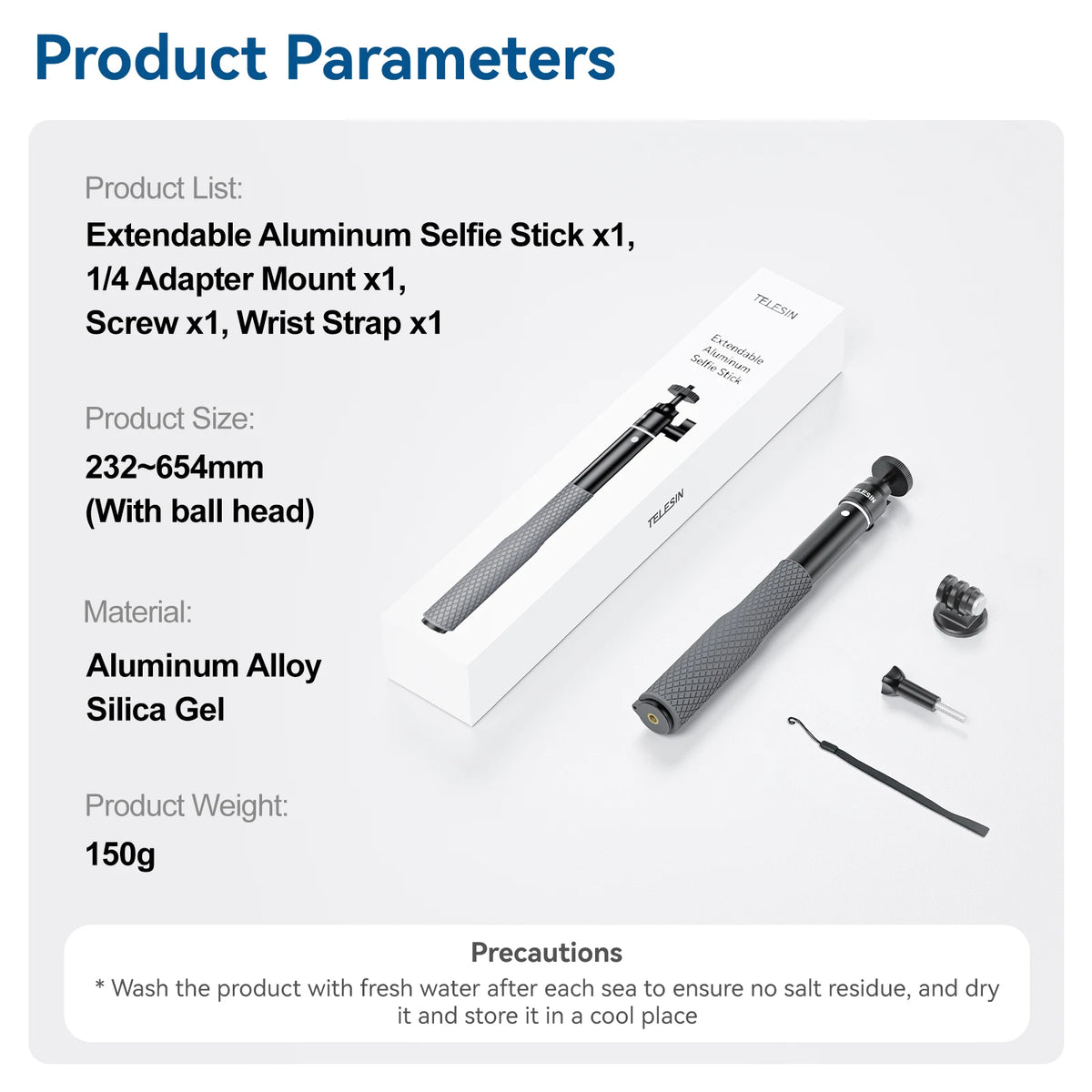 TELESIN Waterproof Divng Selfie Stick