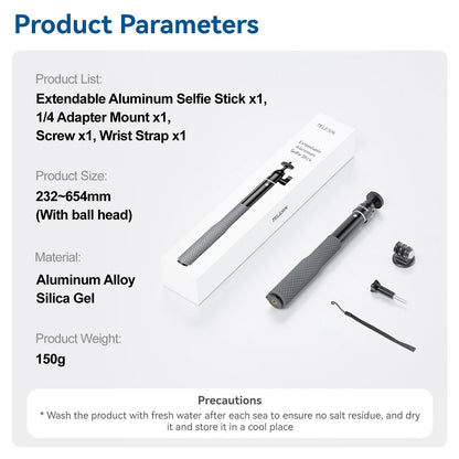 TELESIN Waterproof Divng Selfie Stick