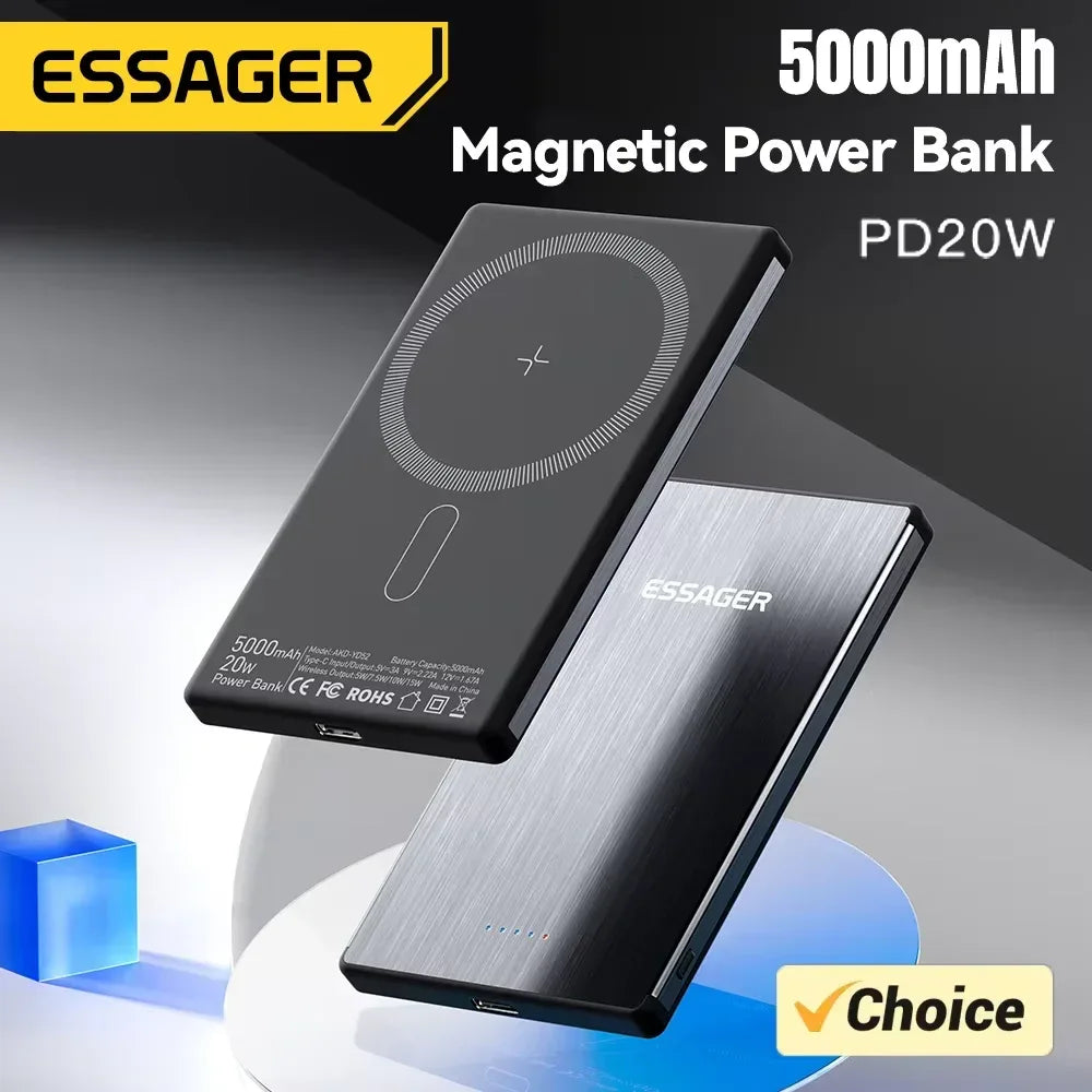 Essager PD 20W Magnetic Wireless Charging Bank - ShopHub