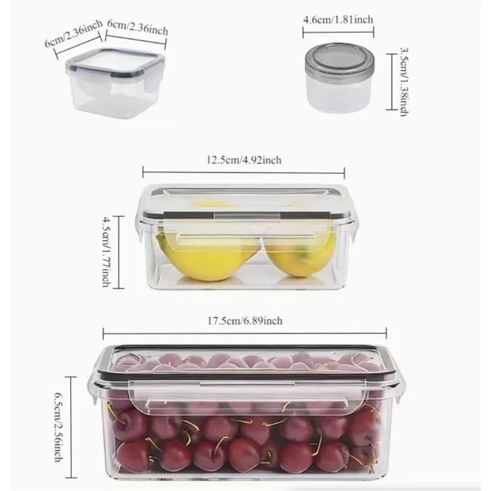 Set BPA-Free Airtight Food Containers with Locking Lids