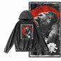 Dragon Strike Acid-Washed Black Graphic Hoodie