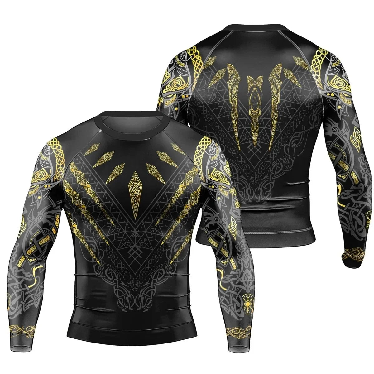 I Have A Dream Viking UPF50+ Compression Shirt for Men - Vintage Quick Dry Long Sleeve for Fitness and Fishing