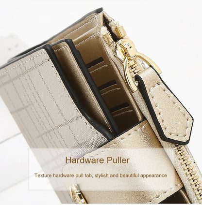 FOXER Cowhide Leather Women's Short Wallet