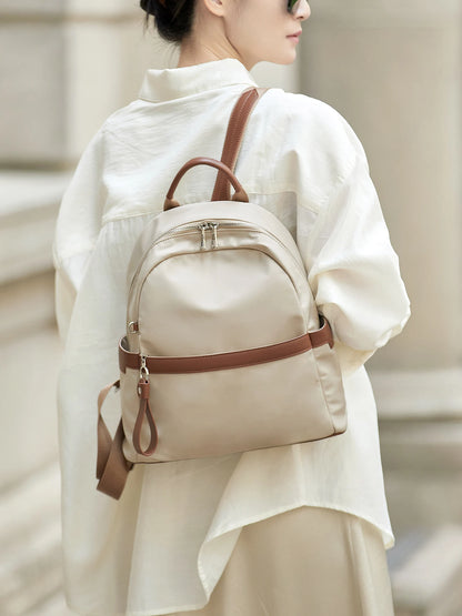 ZOOLER Oxford & Leather Female Letter Backpack